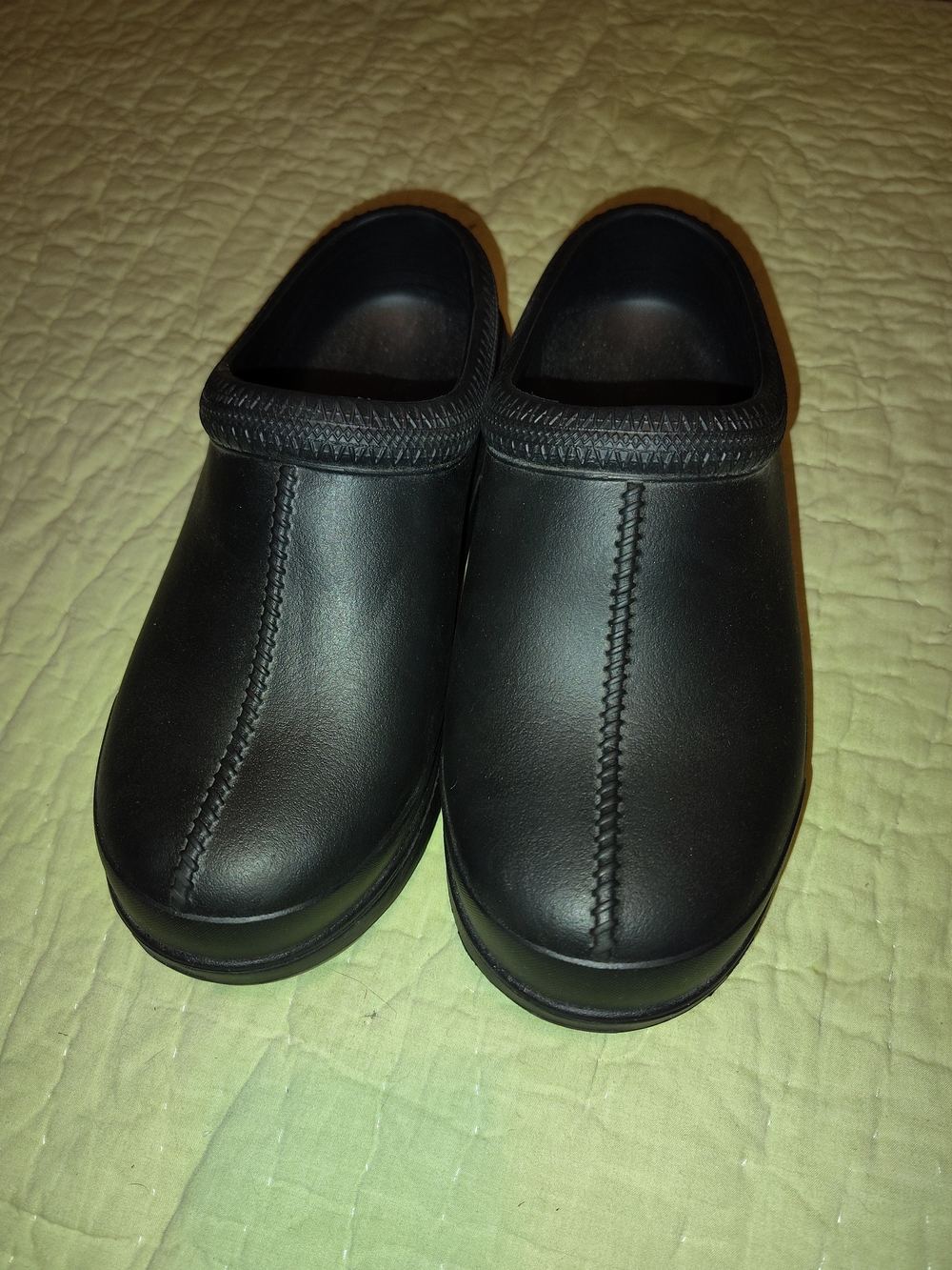 UGG Women's Black Slip-On Clogs - Smooth Leather Upper